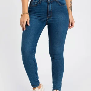 Calça Jeans Skinny Tradicional Denim Cintura Média
