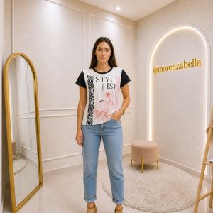 Blusinha Feminina Estampada Sortida Poliéster/Viscose Color