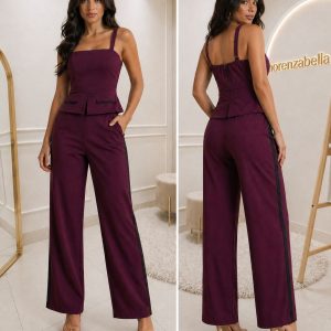 Conjunto Feminino Marsala Alfaiataria 2 Peças